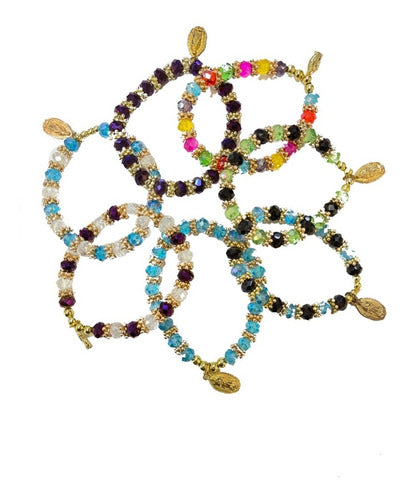 50 Pulseras Virgen De Guadalupe Cristal