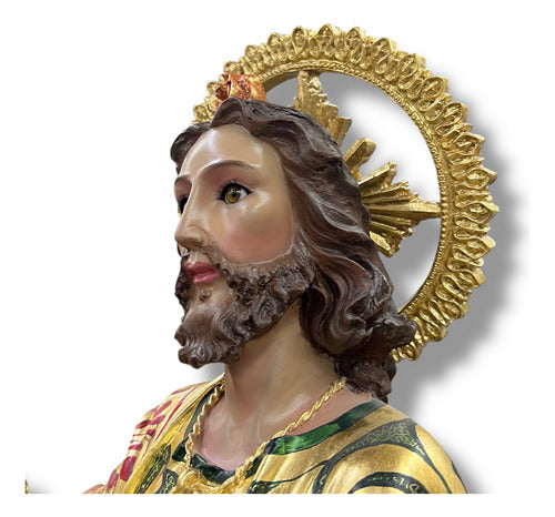 San Judas Tadeo 100cm Estofado En Oro