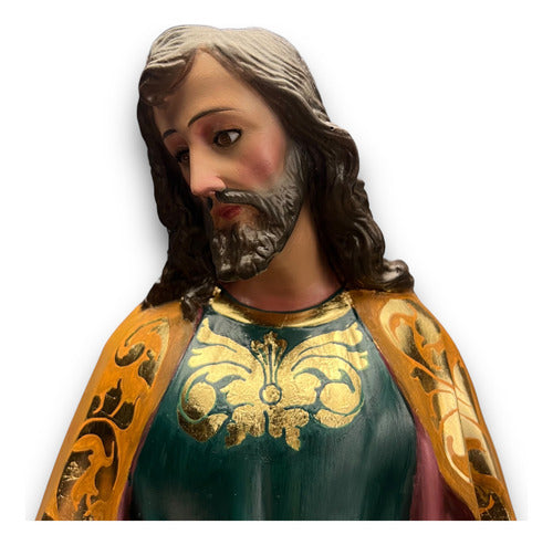 San José Con Niño Jesús De Pie Acabado En Hoja De Oro 64cm