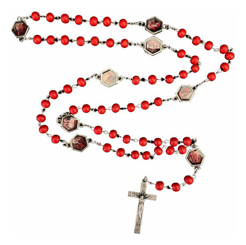 Rosario Italiano De San José Color Rojo