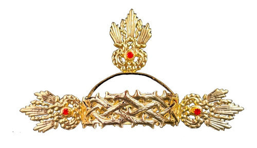 Corona De Espinas #7 Con 3 Potencias Baño De Oro