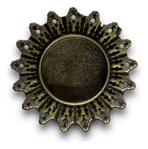 Teca O Relicario Con Rayos (porta Reliquia Santos)