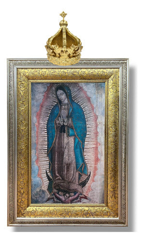 Media Corona Para Cuadro 29cm X 37cm En Hoja De Oro