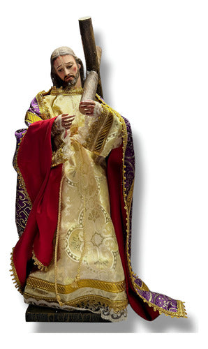 Jesús De Nazaret O Nazareno Con Cruz Y Articulado 46cm