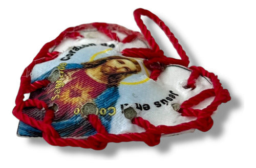 Detente Del Sagrado Corazón De Jesús Tela  3.5 X3.5cm