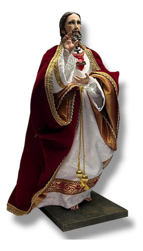 Sagrado Corazón De Jesús Para Vestir Articulado 45cm
