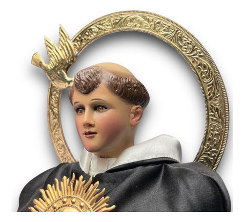 Santo Tomás De Aquino Al Óleo Imagen Para Vestir 63cm