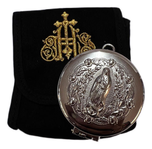 Set Porta Relicario Y Píxide Niquelado Ministros Eucaristía