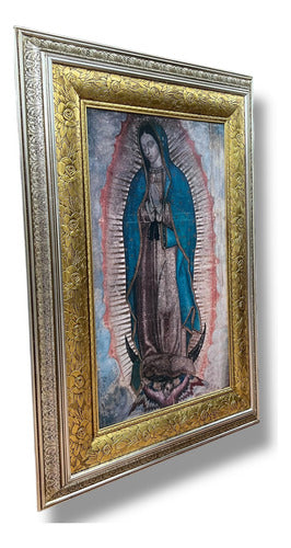 Cuadro Virgen De Guadalupe Hoja De Oro Y Plata 126cm X 91cm