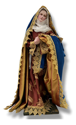 Dolorosa O Virgen De Los Dolores Para Vestir Y Bruñida 60cm