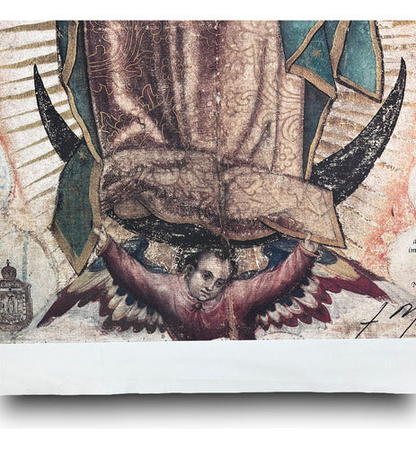 Litografías Virgen De Guadalupe Tamaño Natural En Tela Saman