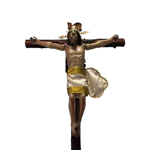 Cristo De Base  Articulado De Brazos Talla En Cedro 110