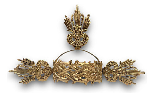 Corona De Espinas #6 Con 3 Potencias Baño De Oro