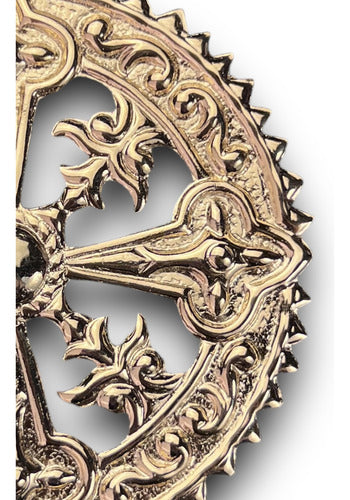 Aureola Bañada En Oro 10cm Para Imágenes Religiosas De Jesús