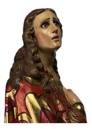 San Juan Evangelista De 101cm Policromado Y Estofado En Oro