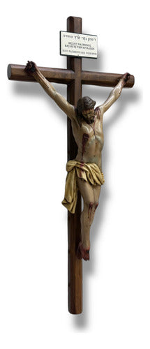 Cristo O Crucifijo Fino En Acabado Bruñido Y Avejentado 65cm
