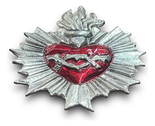 Corazón De Jesús Accesorio En Plata Para Imágenes De 30-40cm