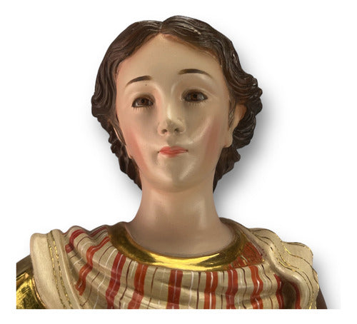 Santa Apolonia Tallada En Madera Con Oro Fino 40cm