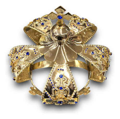 Corona Imperial De Latón Bañada En Oro #16