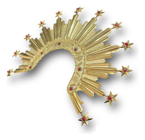 Resplandor Para Virgen  Dolorosa #9 Laton Con Estrellas