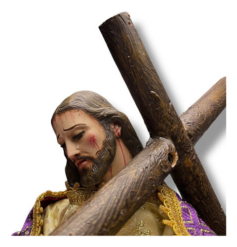 Jesús De Nazaret O Nazareno Con Cruz Y Articulado 46cm