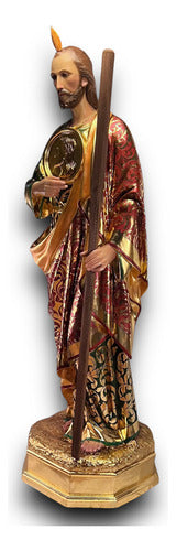 San Judas Tadeo Estofado En Oro Y Terminado Fino 175cm