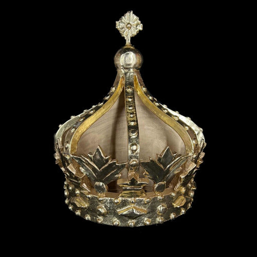 Media Corona Para Cuadro 38 X 45cm En Hoja De Oro