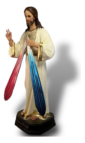 Señor De La Misericordia Pintado Al Óleo 110cm