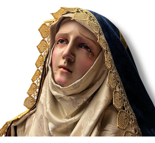 Dolorosa O Virgen De Los Dolores Para Vestir Y Bruñida 120cm