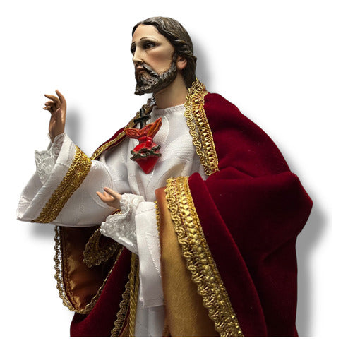 Sagrado Corazón De Jesús Para Vestir Articulado 45cm