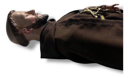 San Francisco De Asís Para Vestir Con 2 Cabezas Bruñido 57cm