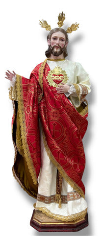 Sagrado Corazón De Jesús  119cm Imagen Para Vestir