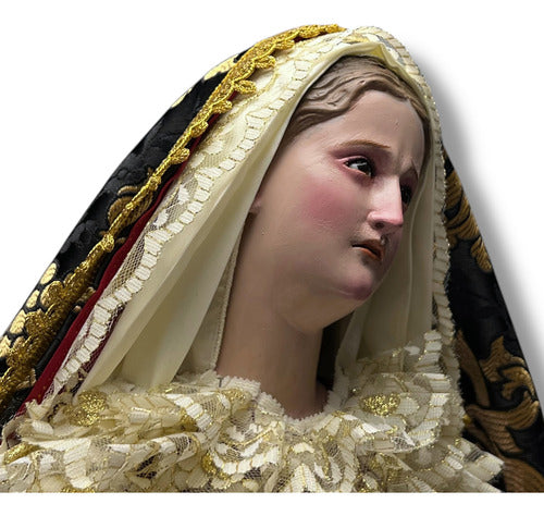 Dolorosa O Virgen De Los Dolores Para Vestir Y Bruñida 60cm