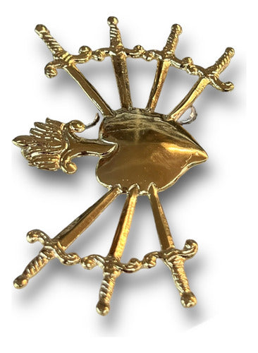 Dije Corazón Con 7 Dagas O Dolores De 8cm X 4.5cm