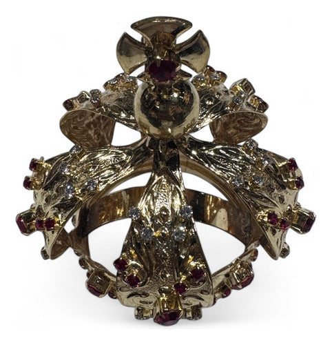 Corona Imperial #5 Latón Con Baño De Oro