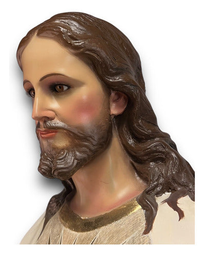 Señor De La Misericordia Pintado Al Óleo 110cm