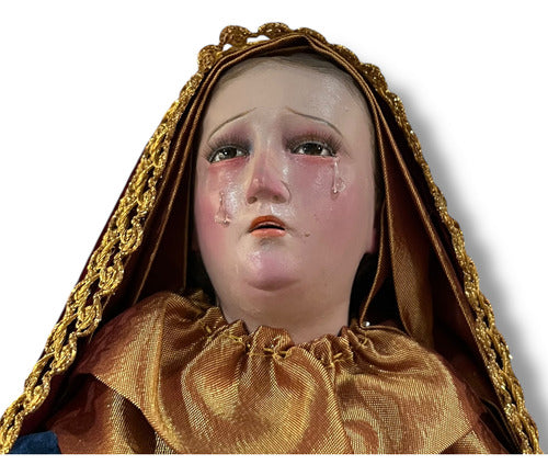 Virgen De Los Dolores Para Vestir Talla En Madera 50cm
