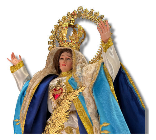 Virgen De La Caridad Replica Asuncion De Maria  Madera 56cm