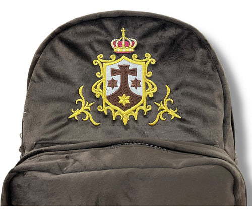 Mochila Sacristía Bordada Escudo Virgen Del Carmen 3.0