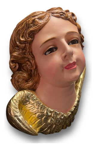 Par De Angeles O Querubines Oleo Hoja De Oro 28cm X 28cm C/u