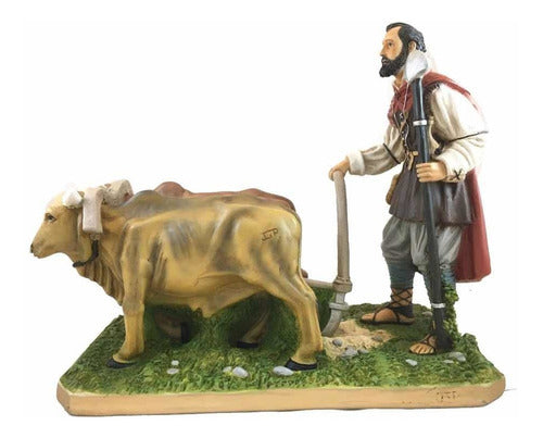 San Isidro Labrador Con Yunta 26cm