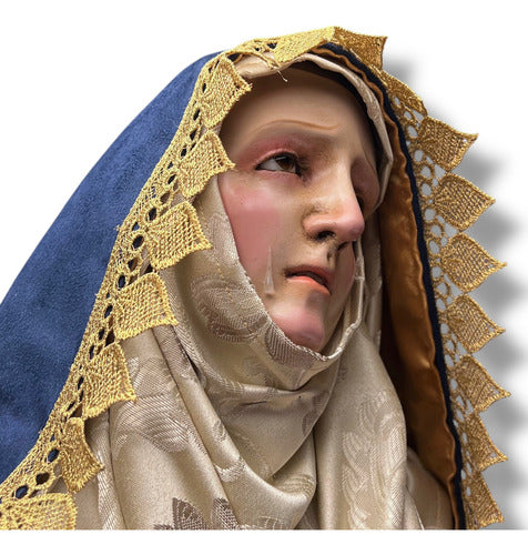 Dolorosa O Virgen De Los Dolores Para Vestir Y Bruñida 120cm