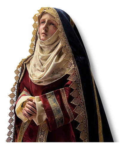 Dolorosa O Virgen De Los Dolores Para Vestir Y Bruñida 120cm