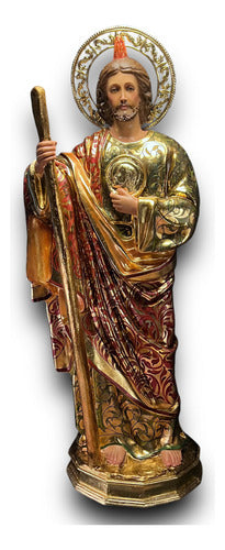 Figura De San Judas Tadeo 142 Cm Estofado Hoja De Oro