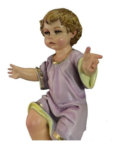 Niño Dios Modelo Italiano Policromía Al Óleo