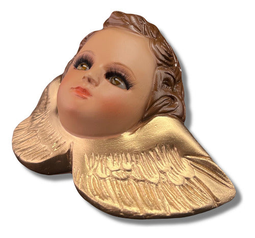 Angelito O Querubín Elaborado En Cerámica 12 X 8cm