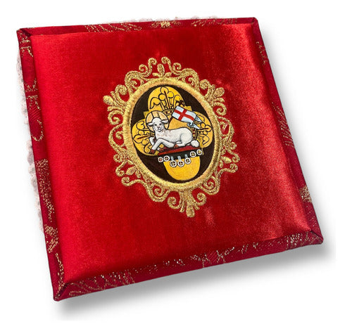 Palia Litúrgica Bordada Pintada A Mano Sacristia Cordero