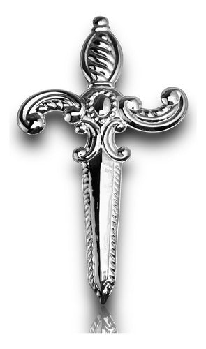 Daga Para Virgen De Los Dolores En Latón Bañado En Oro 20cm