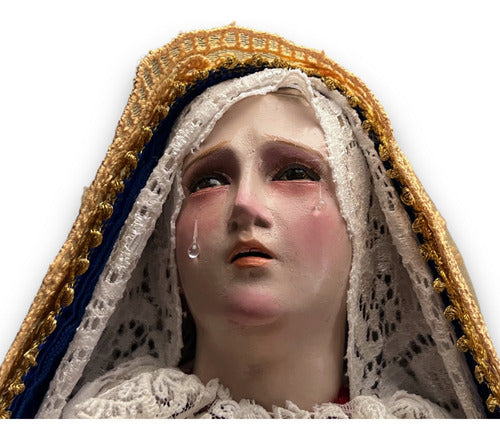 Virgen De Los Dolores Para Vestir Talla En Madera 50cm