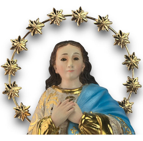 Inmaculada Concepcion De Maria Tallada En Madera 34cm